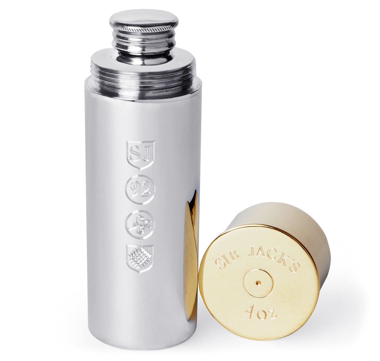 4oz Pewter Cartridge Shell Flask