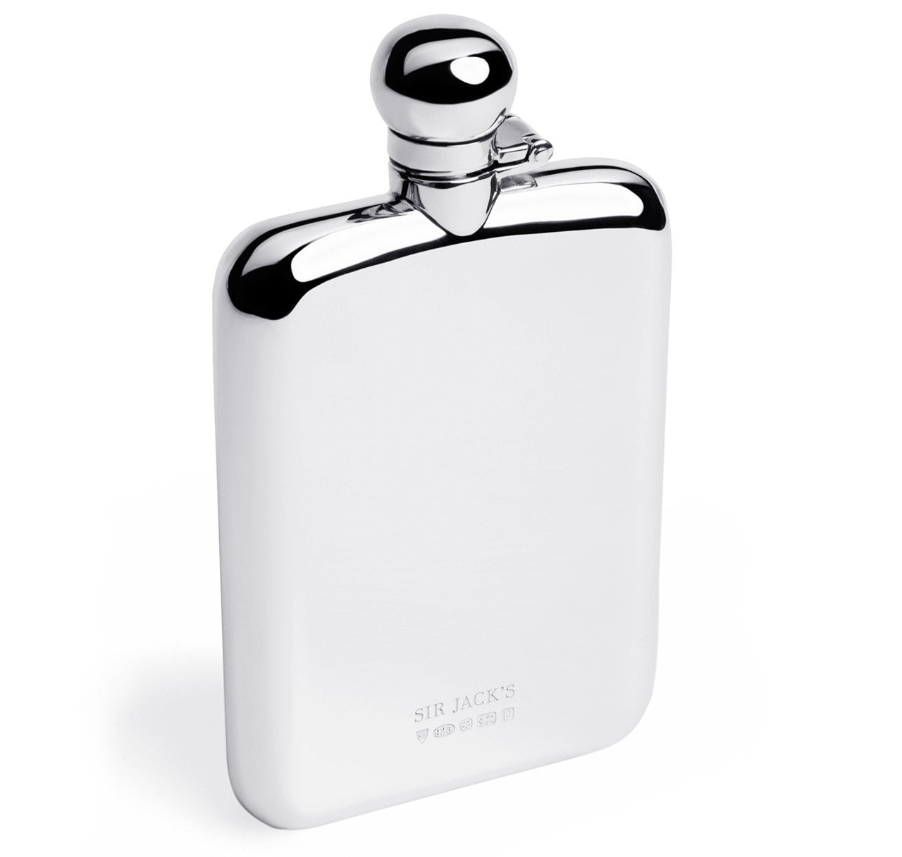 Sir Jack's Sterling Silver 6oz Captive Top Flask