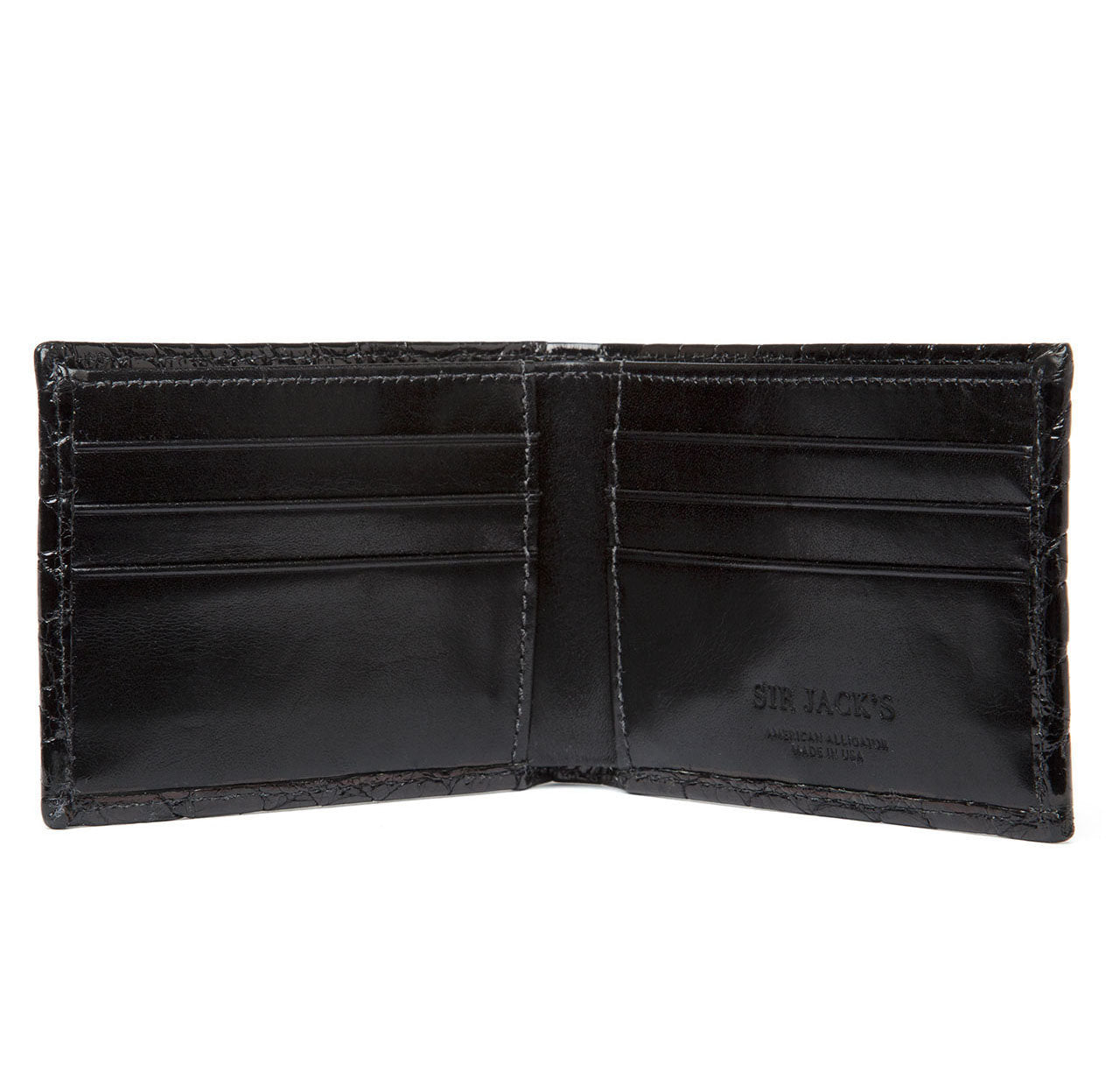 Black Alligator Bifold Wallet