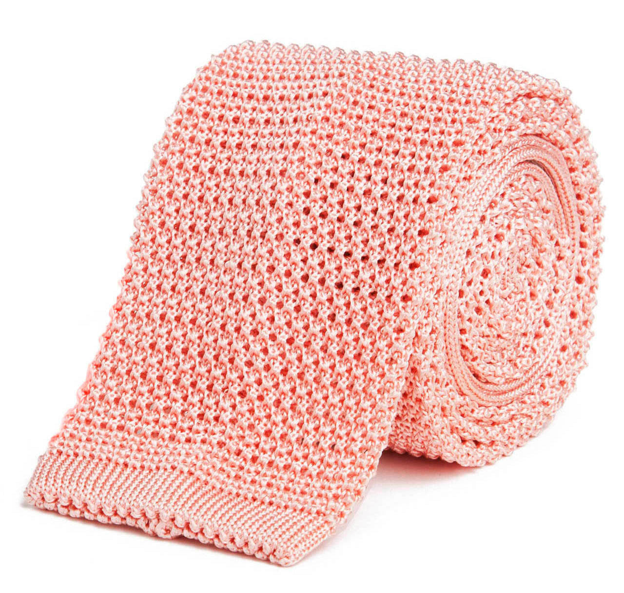 Classic Knit Silk Tie in Pink