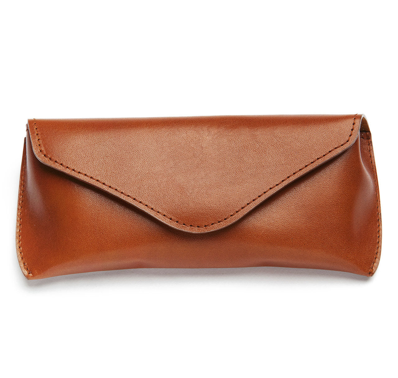 Cognac Leather Aviator Eyeglass Case 