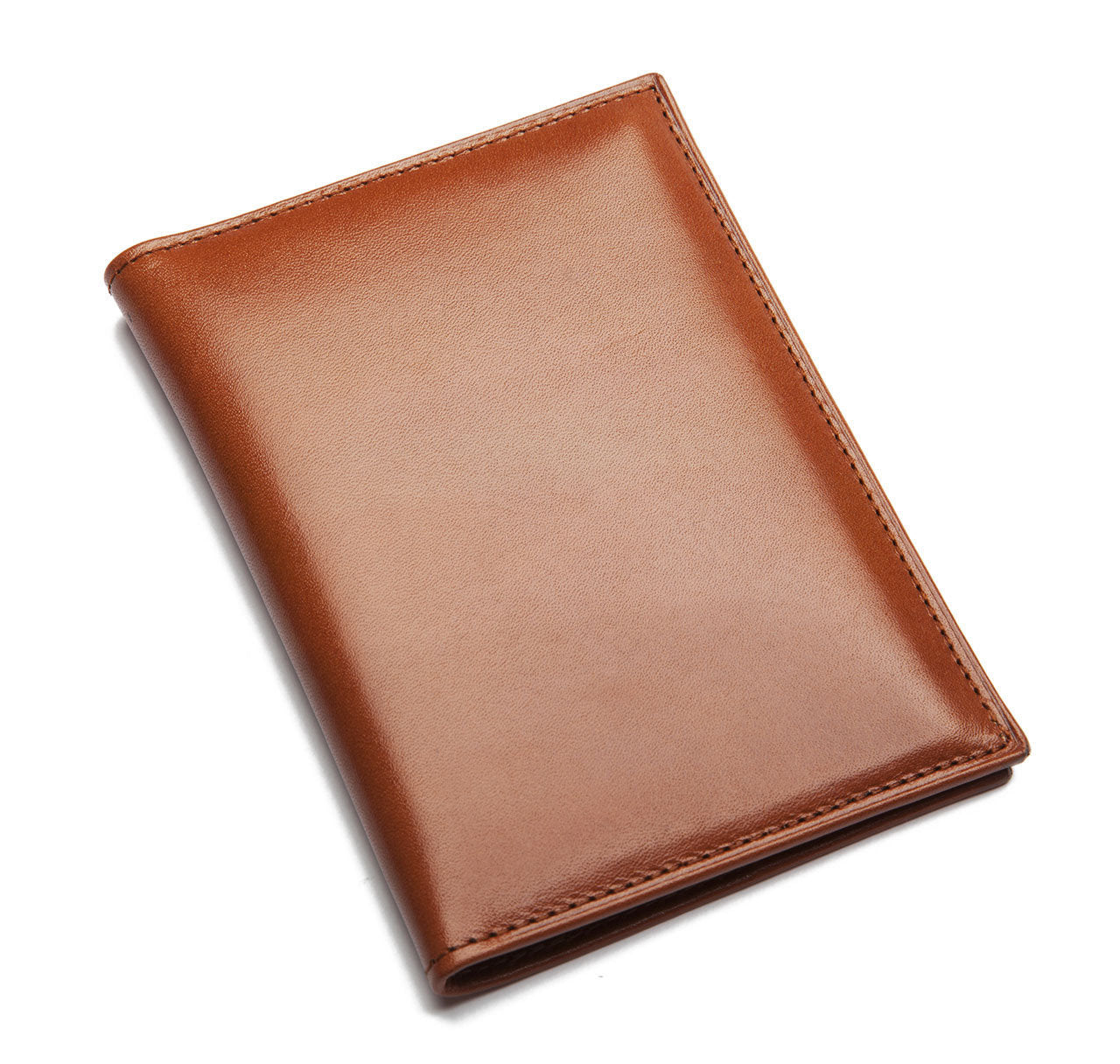 Cognac Leather Passport Holder