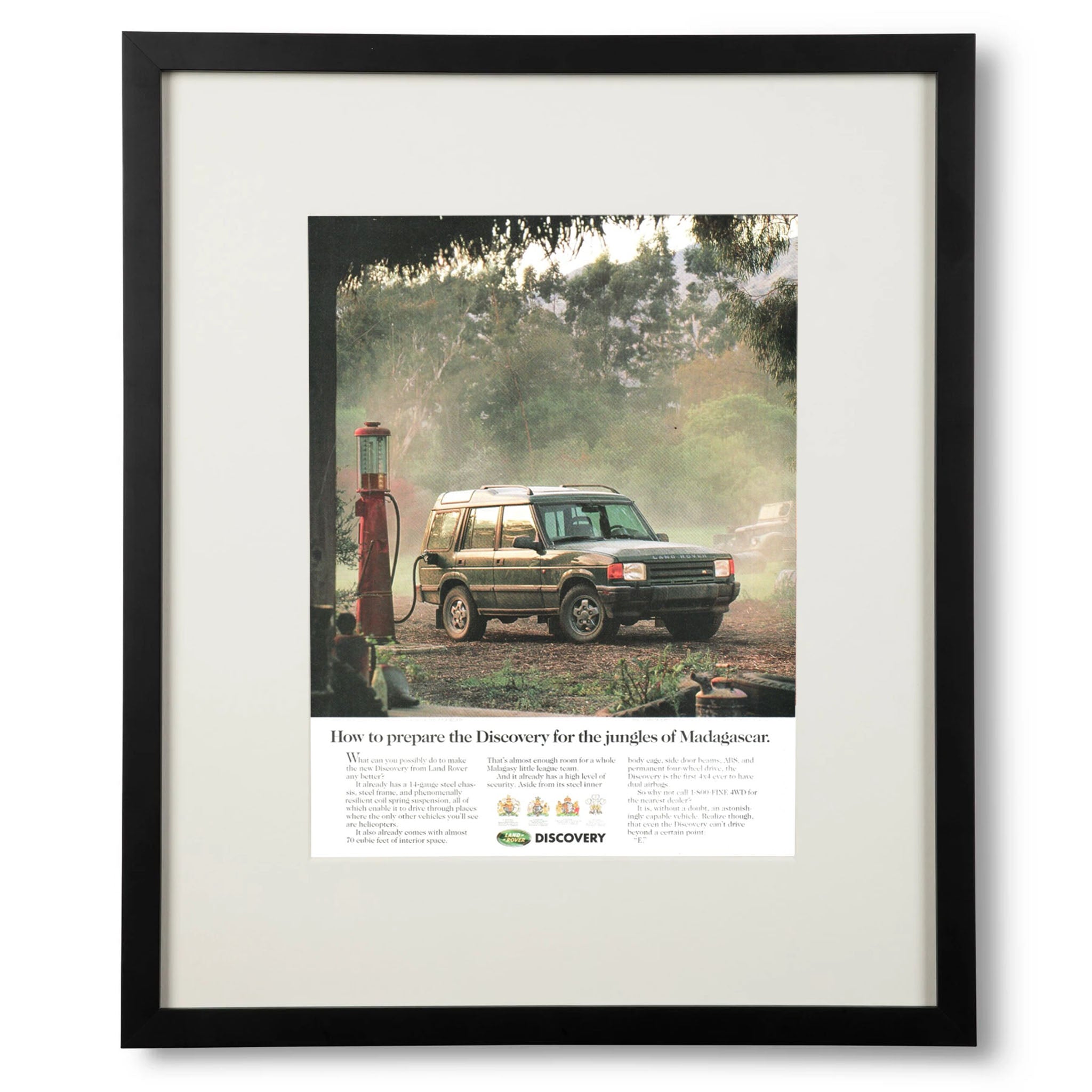 Framed Land Rover Discovery Jungles of Madagascar Advertisement