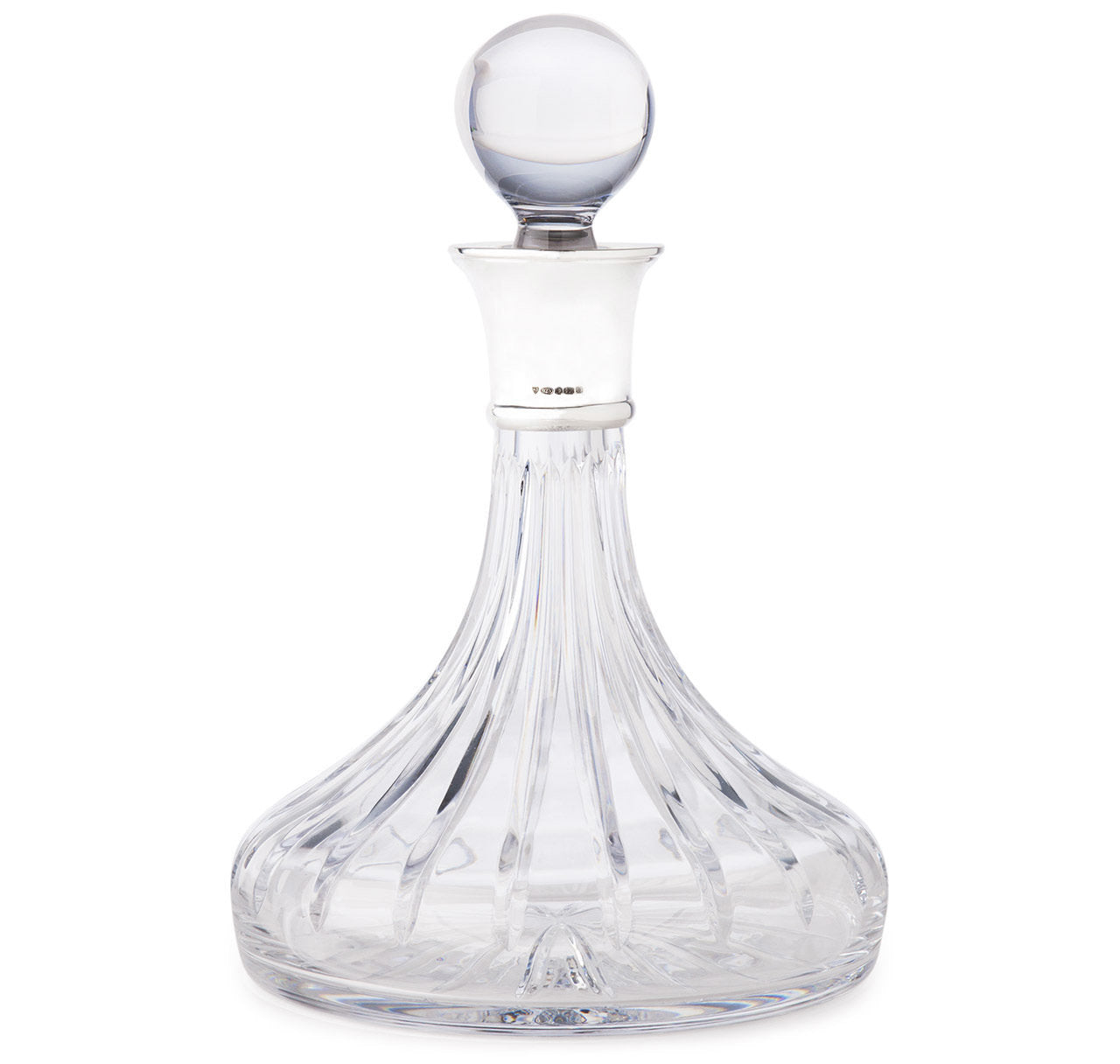 Sir Jack's Sterling Silver & Crystal Ships Decanter