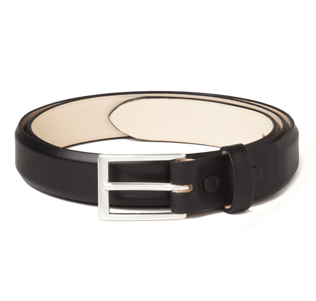 Sir Jack's Calfskin Belt in Black