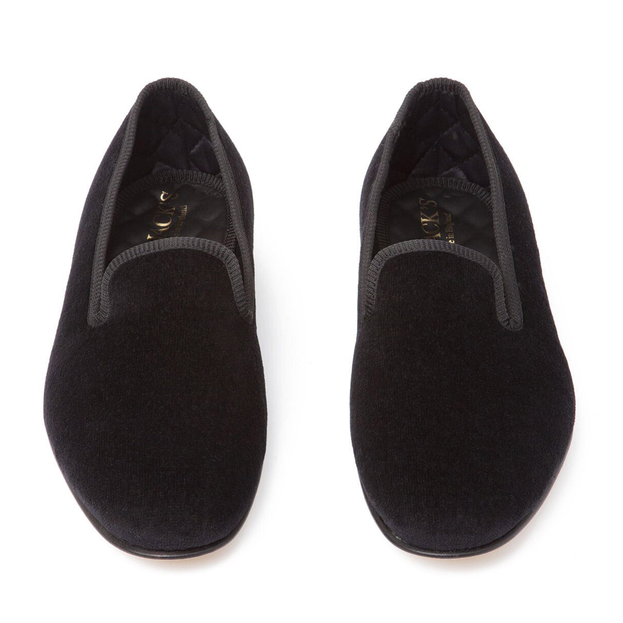 Black Albert Velvet Slippers