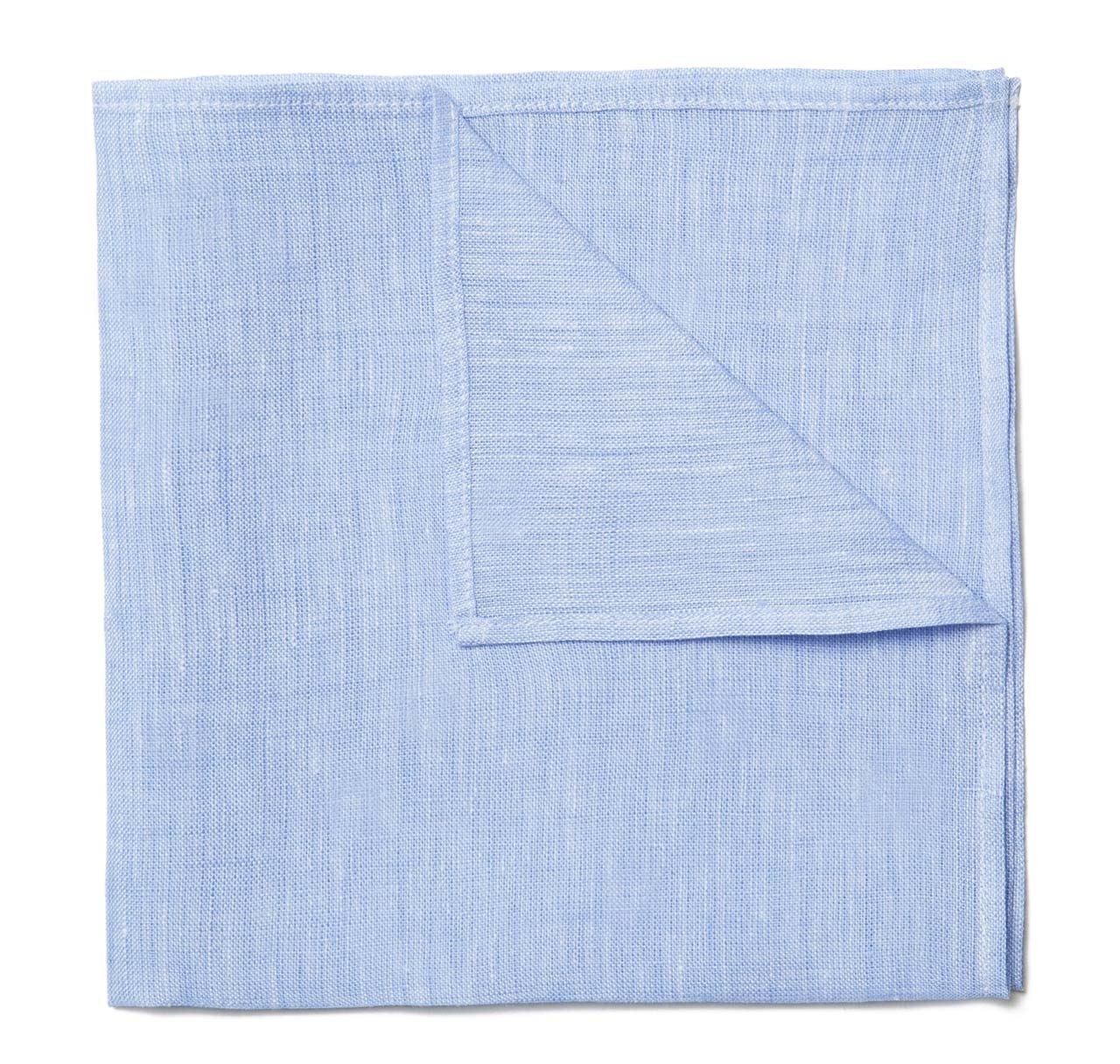 Sir Jack's Blue Linen Pocket Square