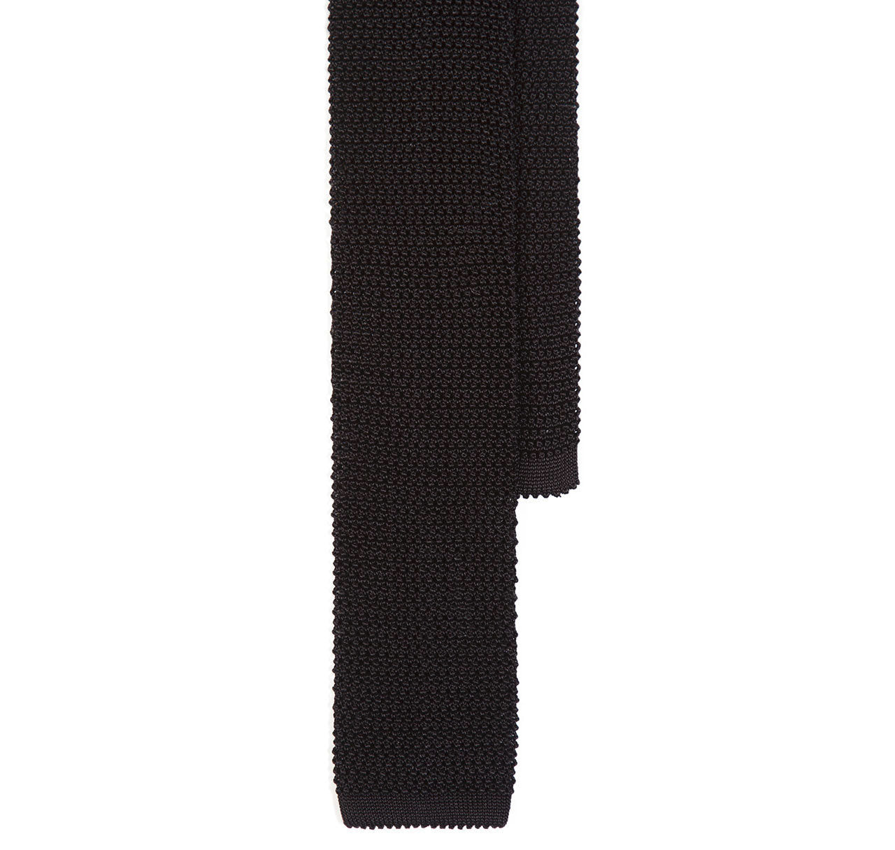 Classic Knit Silk Tie in Black