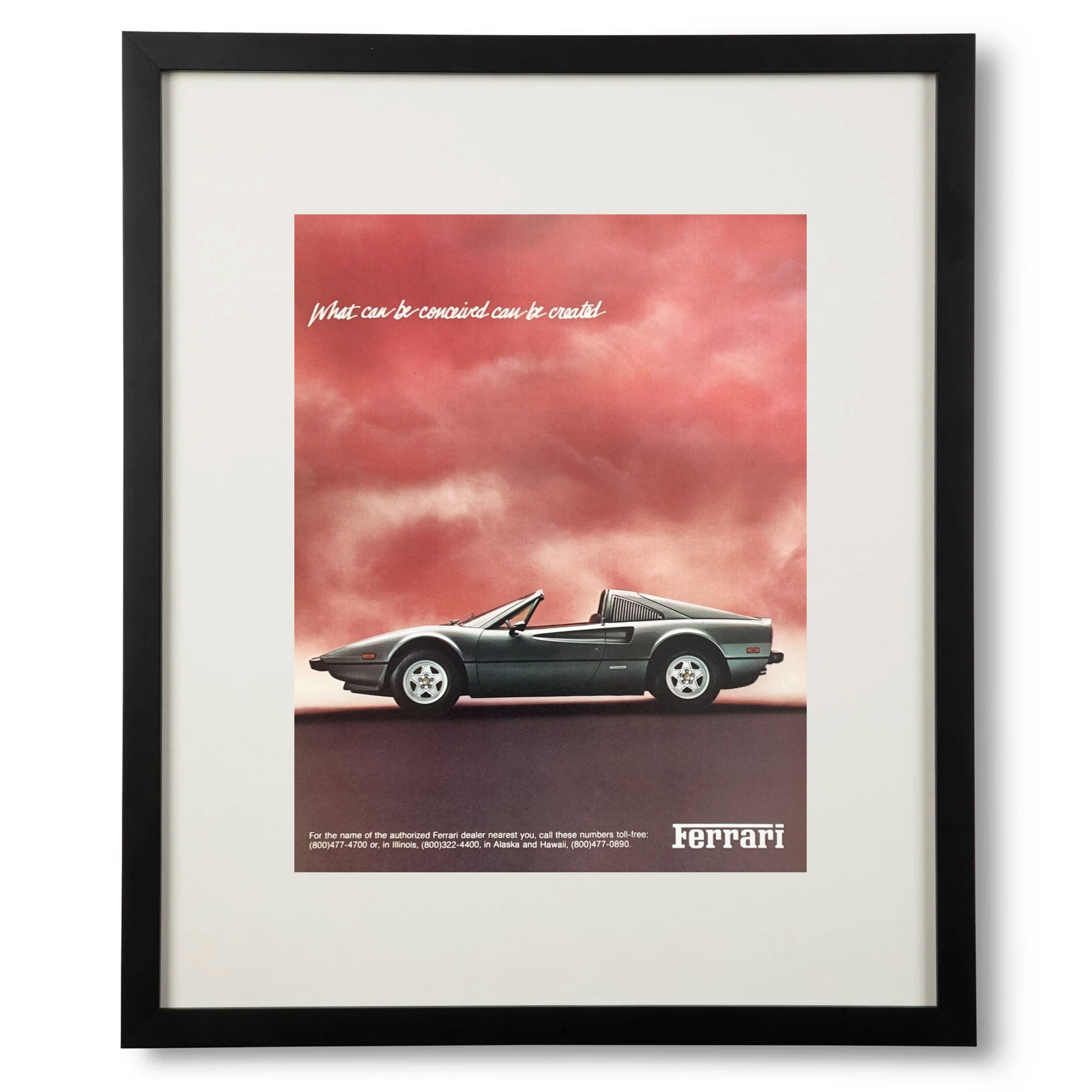 Framed Ferrari What Can Be Conceived Advertisement