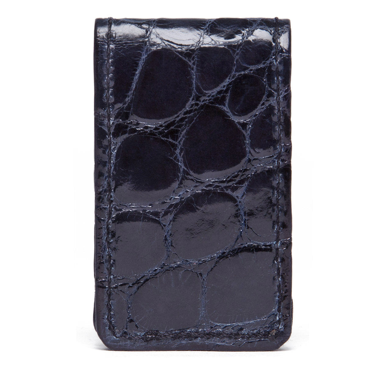 Glazed Navy Alligator Money Clip