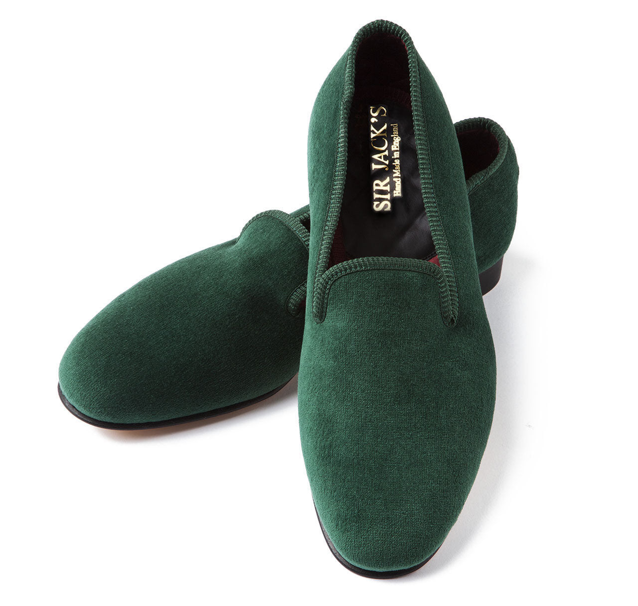 Green Albert Velvet Slippers