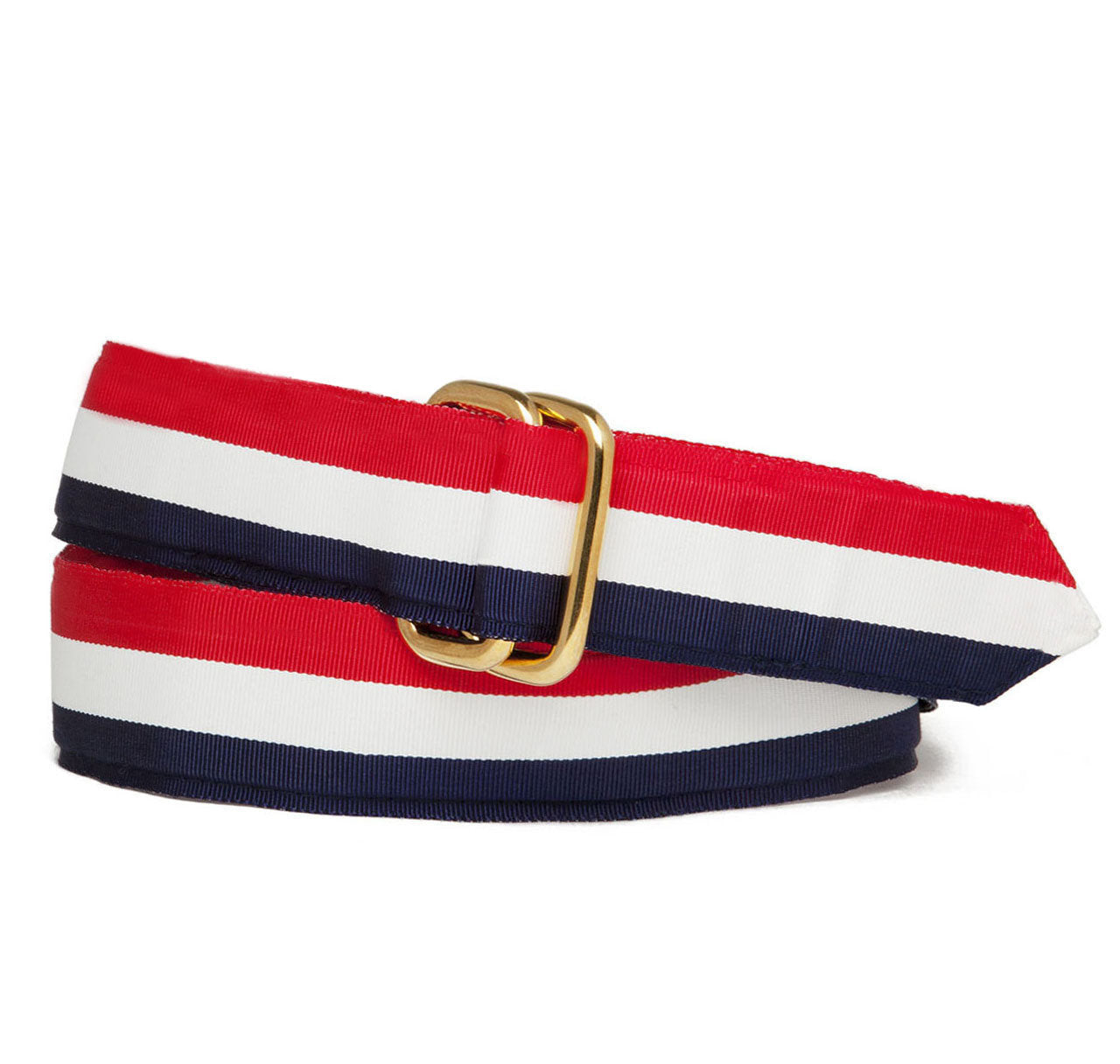 Sir Jack's Red, White, and Blue Stripe Ribbon Belt