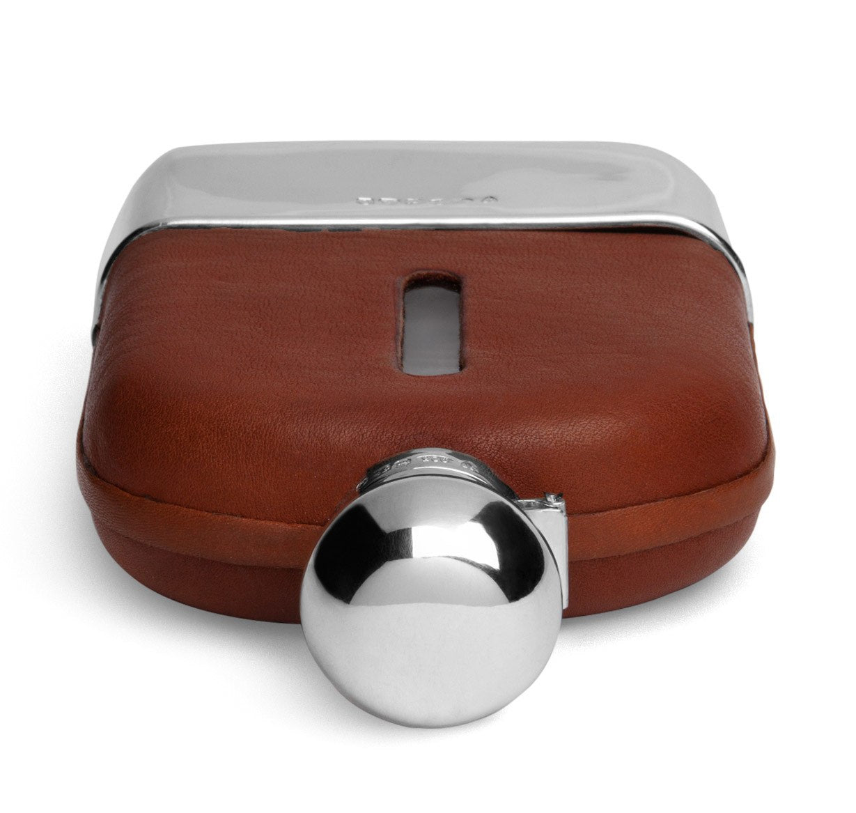 Sterling Silver & Leather Hip Flask
