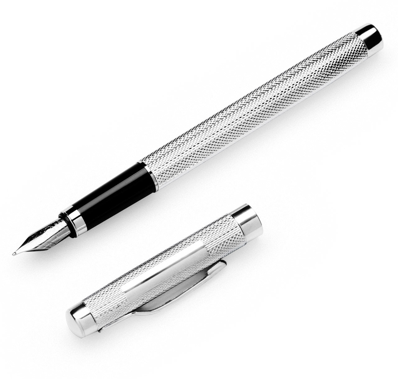 Sterling Silver Engine-Turned Fountain Pen
