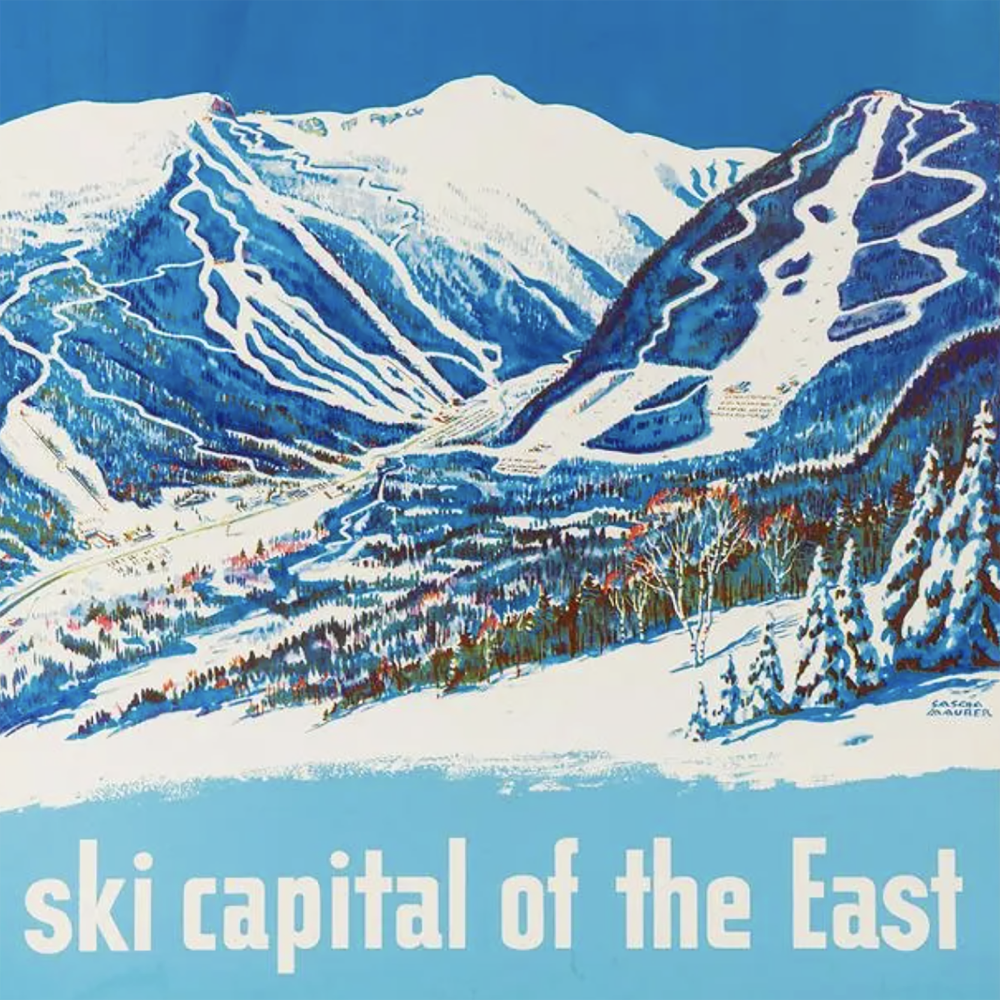 Stowe Vermont Original Ski Poster